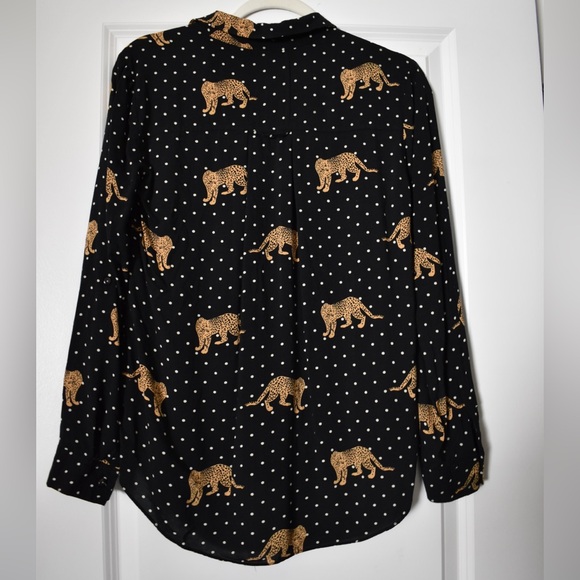 Maeve Casia Leopard Cheetah Dot Print Blouse from Anthropologie 🐆 - Picture 4 of 5